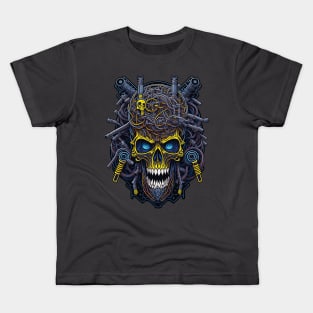 Cyborg Heads S03 D48 Kids T-Shirt
